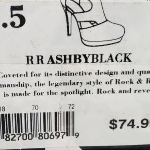 π« Rock & Republic Ashby Stiletto Caged Style Platforms in Faux Black Suede 10M - Picture 8 of 12
